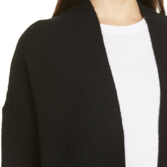 vince rib trim cardigan